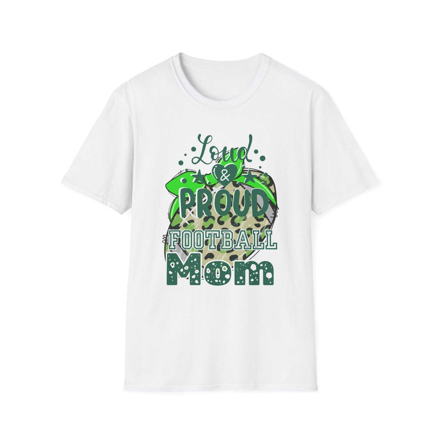 Proud Football Mom T-Shirt- Green