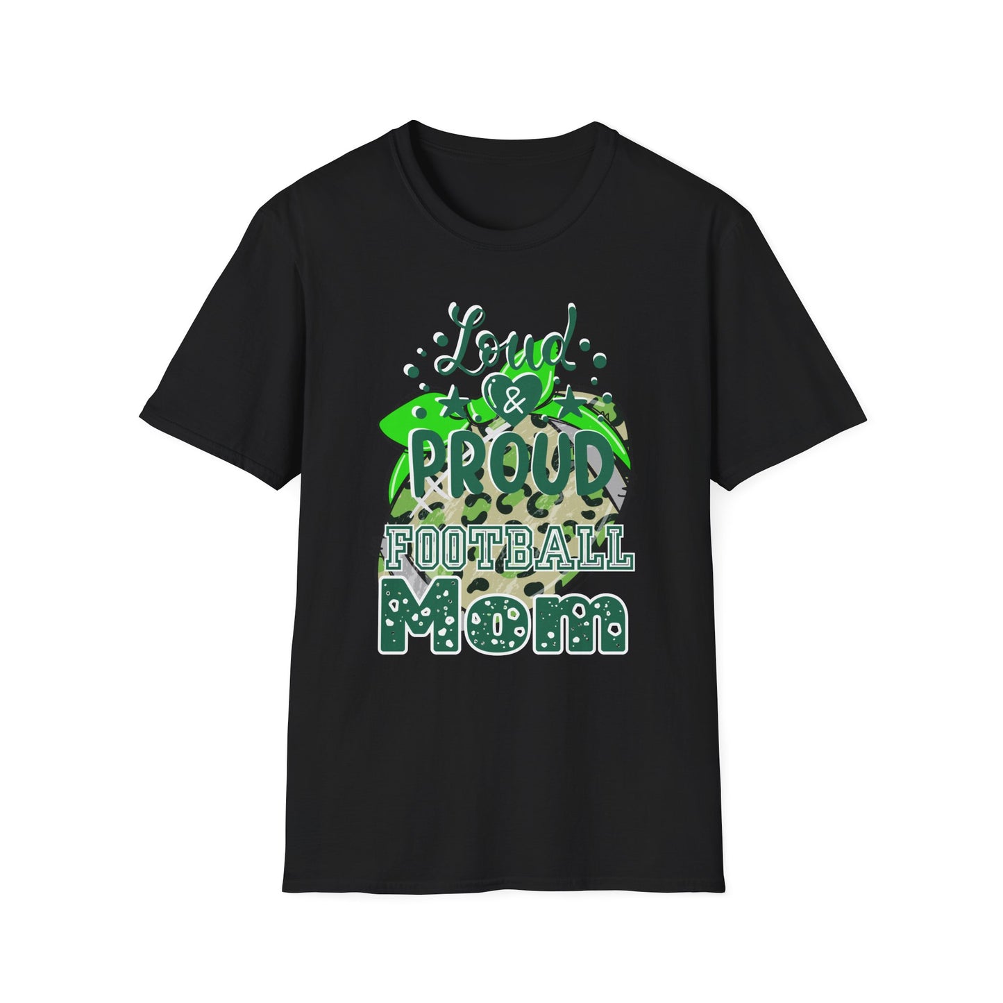 Proud Football Mom T-Shirt- Green