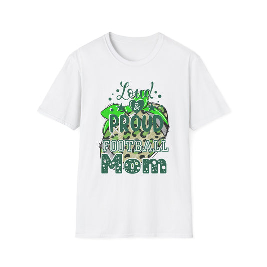 Proud Football Mom T-Shirt- Green