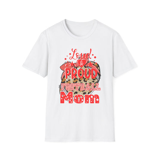 Proud Football Mom T-Shirt-Red